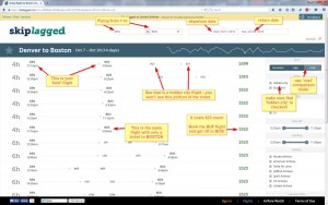 BOS is $322, but DEN &gt; BOS &gt; BUF is $299