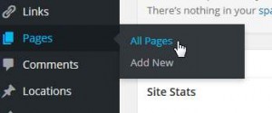 disabling comments on wordpress pages - step 1