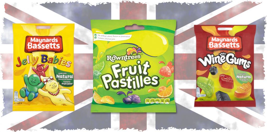 Jelly Babies, Fruit Gums, Fruit Pastilles, Wine Gums and more